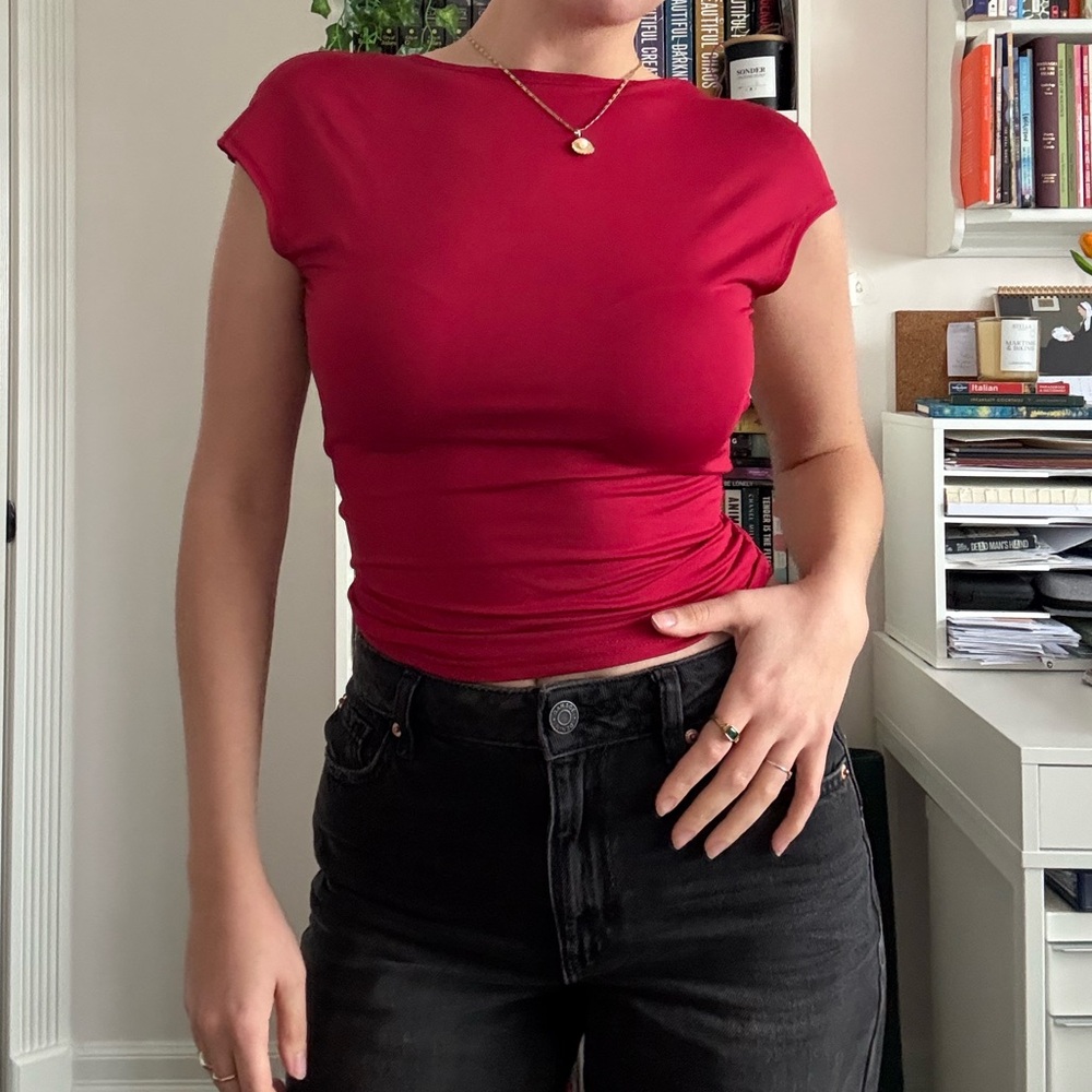 Elegant Red Women's Top